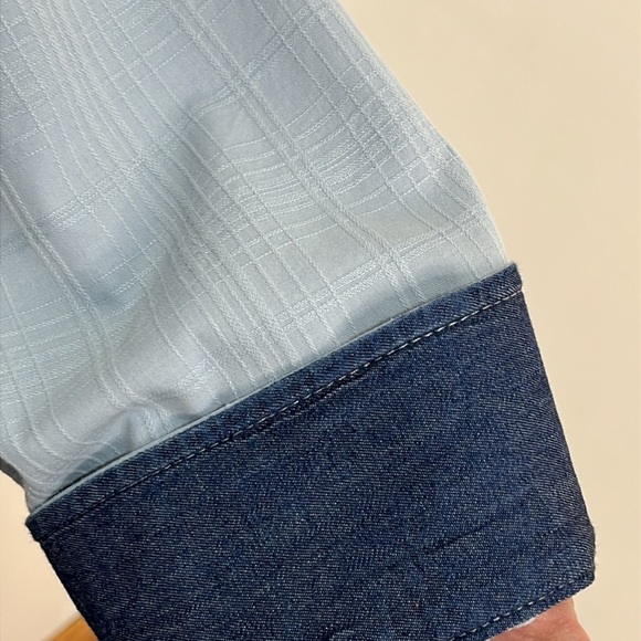 Cody James Core Shirt Blue Plaid Long Sleeve Button-Down Western Men's Size XL - Picture 4 of 14